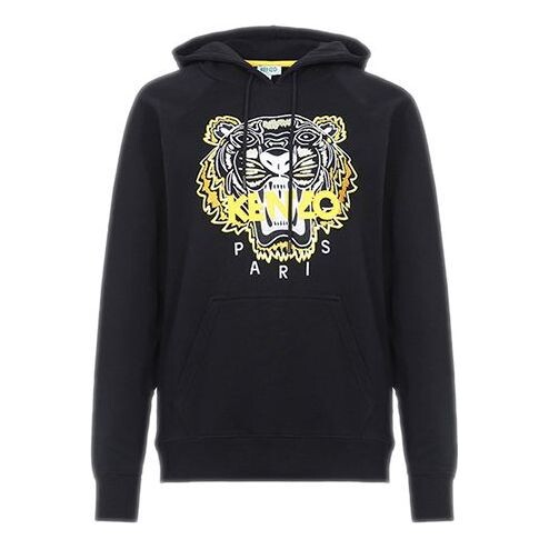 

Свитер tiger head embroidered pattern hoodie black Kenzo, черный