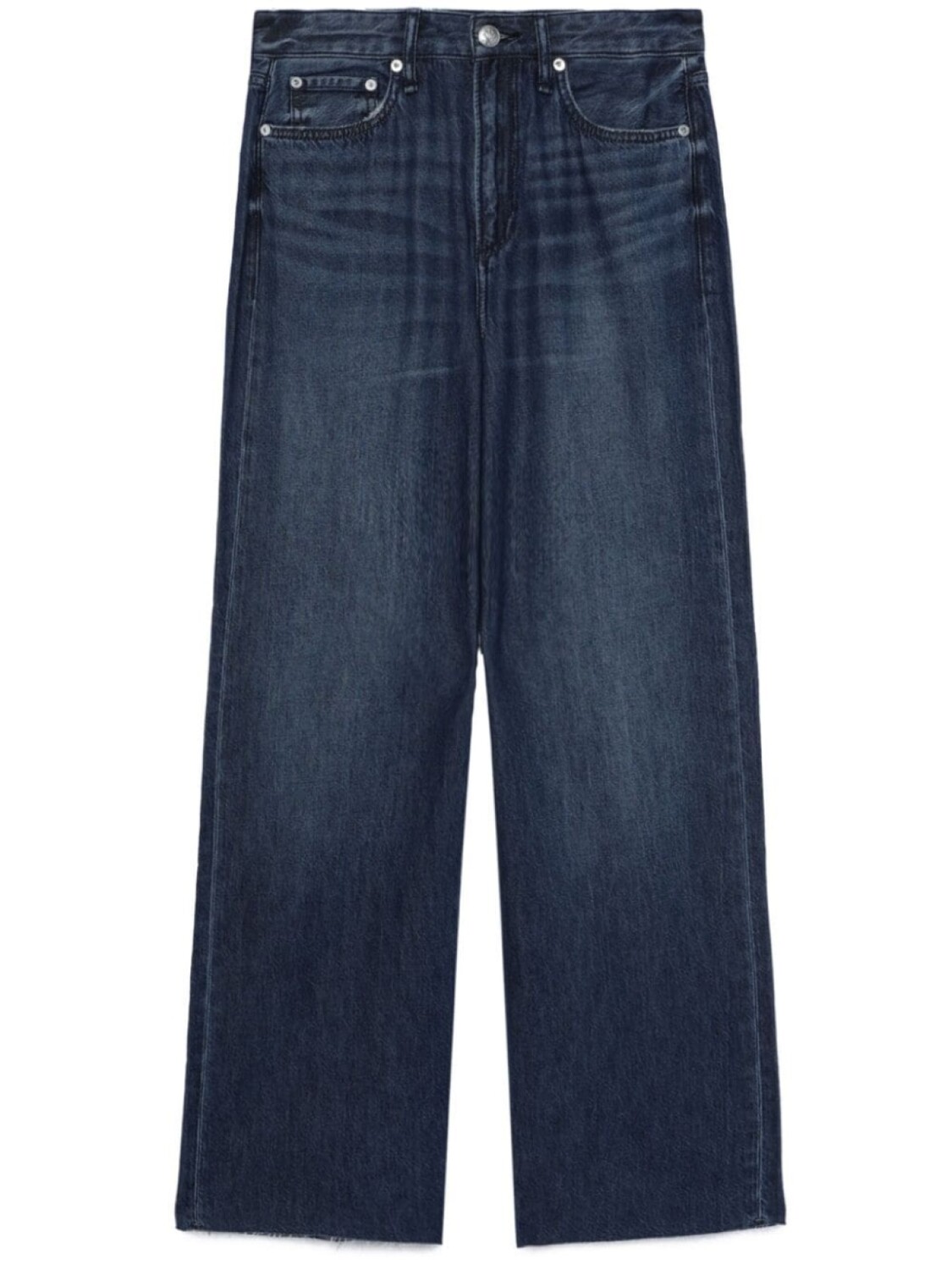 

rag & bone широкие джинсы Featherweight Logan, синий