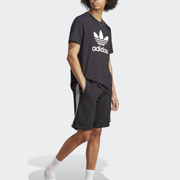 Футболка оригиналы adicolor классика трилистник футболка Adidas, черный — фото 4
