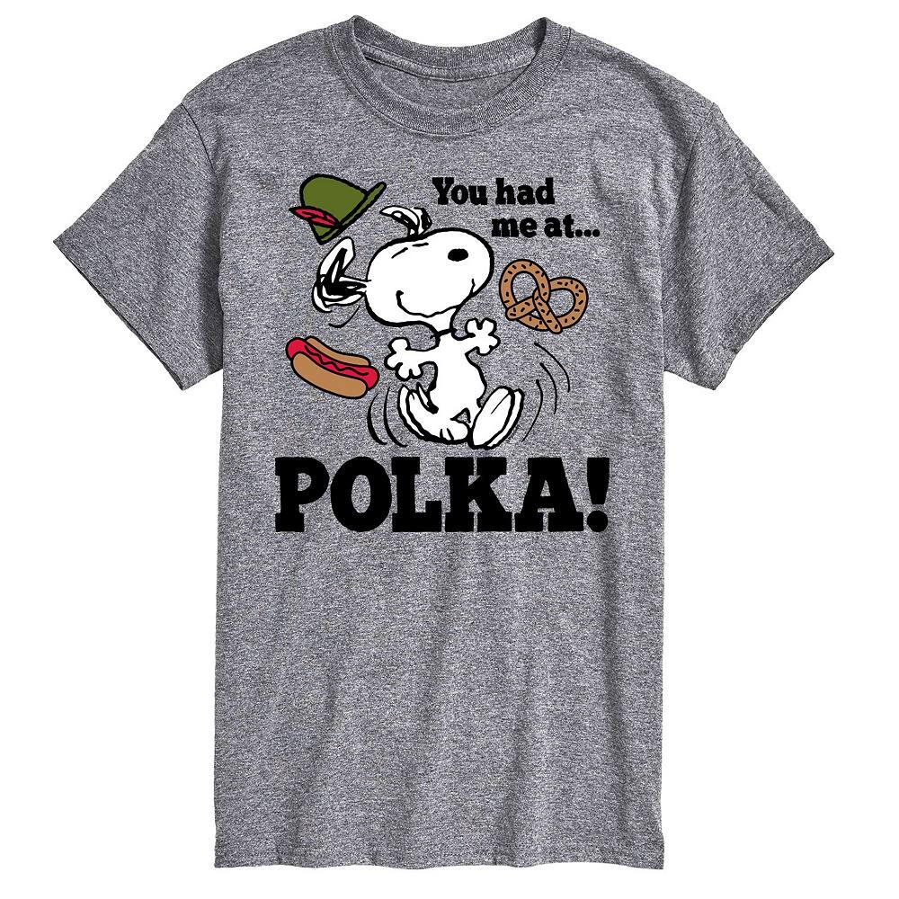 

Мужская футболка Peanuts You Had Me At Polka с рисунком Licensed Character, серый