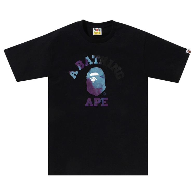 

Футболка BAPE Tie Dye College Tee, Black/Black