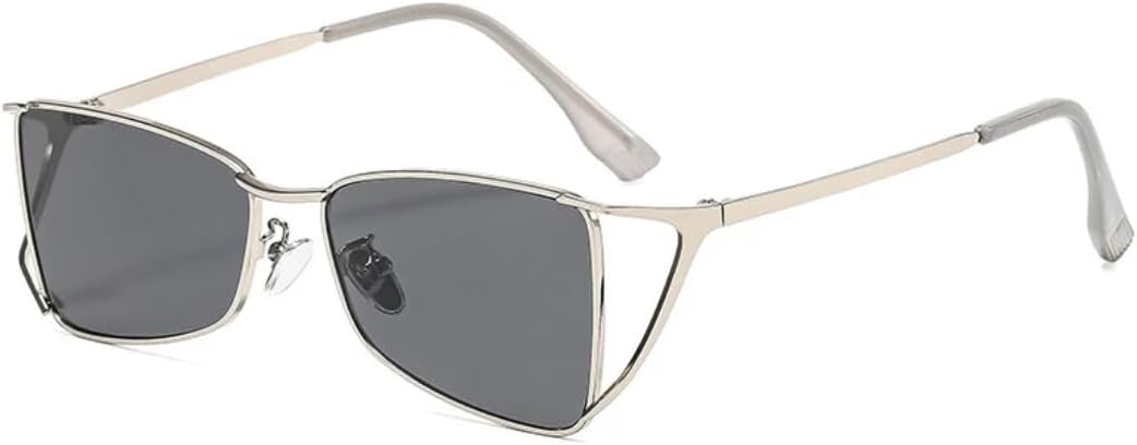 

Металлические винтажные солнцезащитные очки для женщин, роскошные солнцезащитные очки для мужчин, популярные для активного отдыха, в стиле панк, стимпанк VVTWSSW, Silver-black