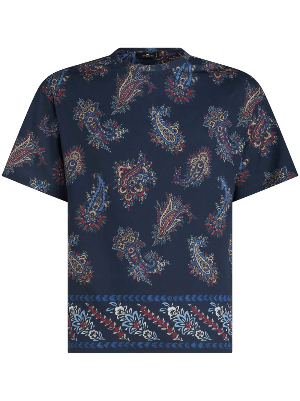 

Футболка с принтом пейсли ETRO, синий