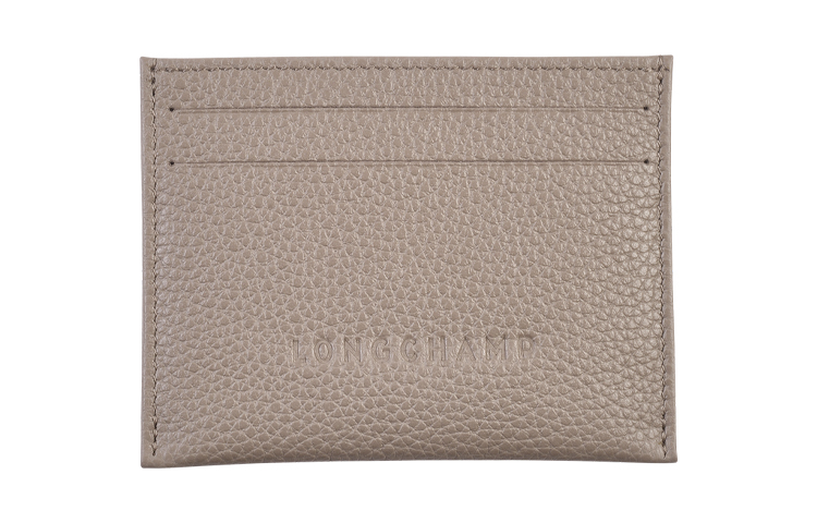 

LONGCHAMP Кожаный картхолдер Фулонне женский серый, Gray
