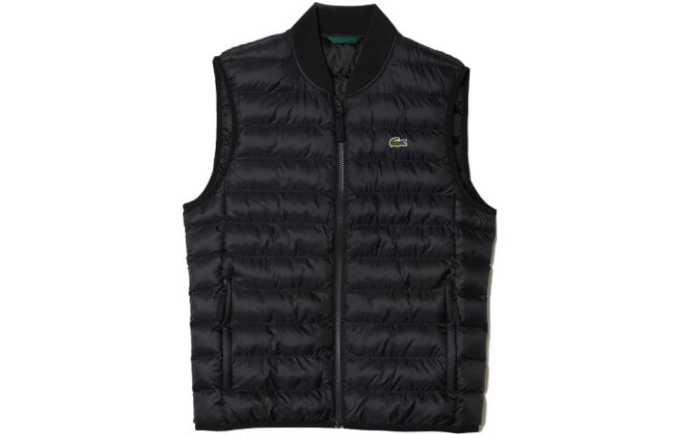 

Утепленный жилет с вышитым мотивом Lacoste, красный