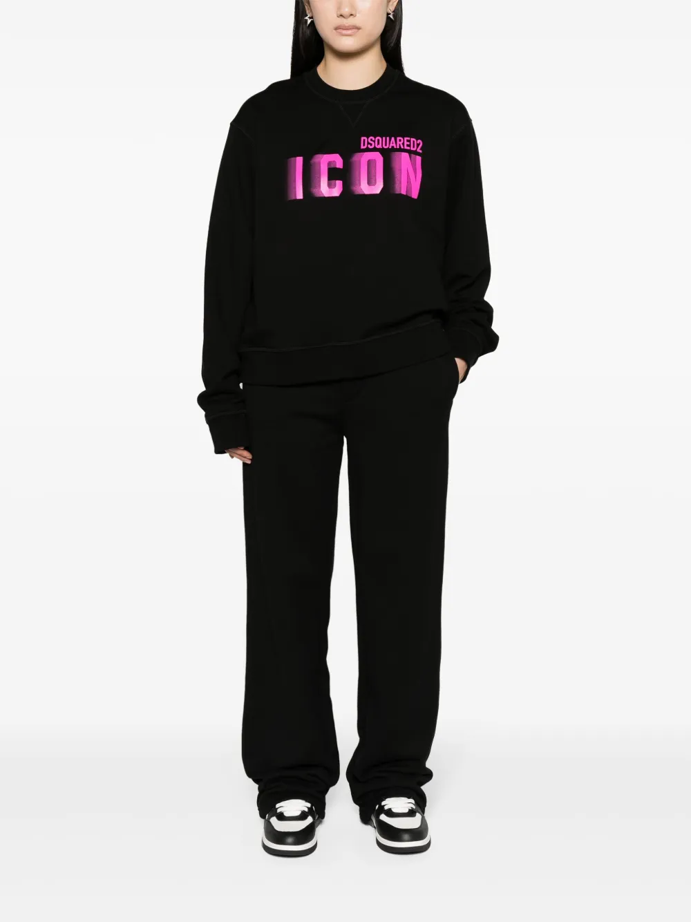 Спортивные брюки Icon с принтом DSQUARED2, черный — фото 2