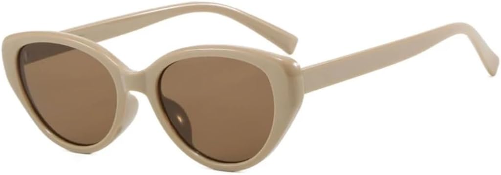 

Модные роскошные солнцезащитные очки «кошачий глаз» для женщин и мужчин, в стиле панк, для путешествий и вождения, с защитой от УФ-излучения UV400 VVTWSSW, Khaki Brown