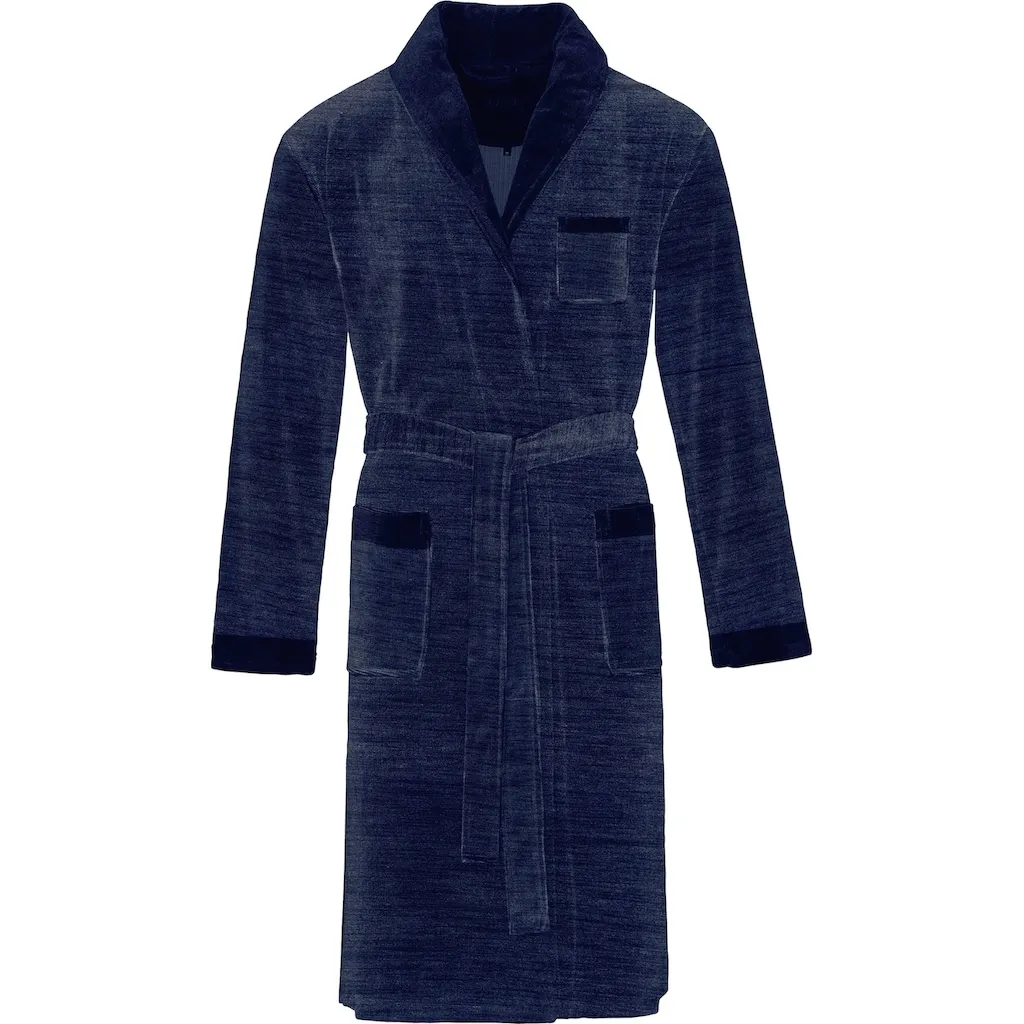 

Халат Alberto, идеальный для сауны и спа, гостиничный халат, утренний халат 1 шт., с экстравагантным триколорным дизайном Vossen, синий