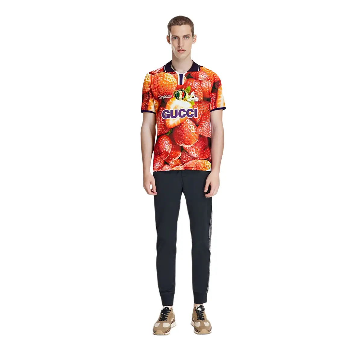 Футболка мужская Palace X Gucci, красная — фото 4