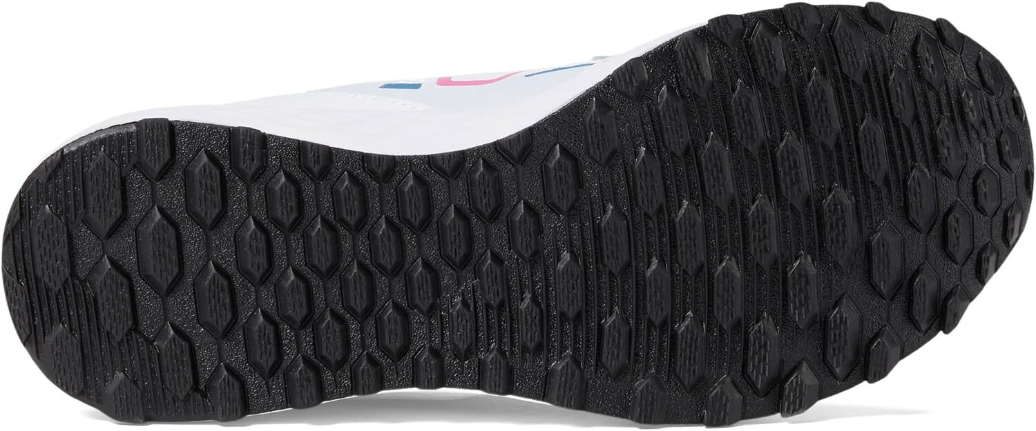 Кроссовки New Balance Kids Fresh Foam 650 Bungee Lace with Top Strap, цвет White/Real Pink — фото 3