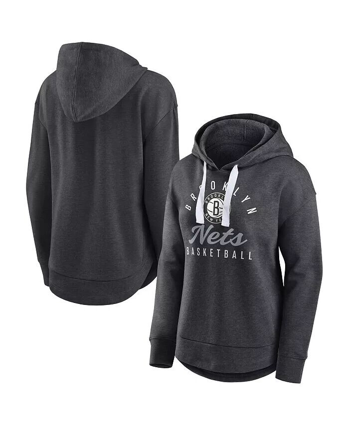 

Женский пуловер с капюшоном Heather Charcoal Brooklyn Nets Iconic Distribution Fanatics