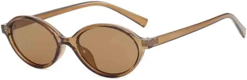 

Солнцезащитные очки с защитой UV400 | Маленькие овальные линзы с леопардовым принтом | для женщин и мужчин, для занятий спортом на открытом воздухе и вождения DSVIGF, Brown Brown