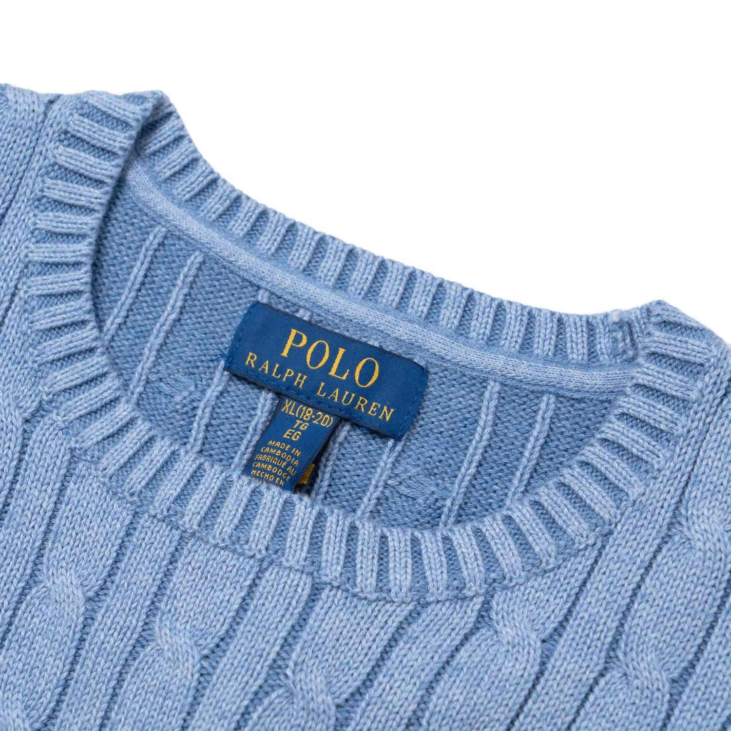 Свитер голубой меланж Polo Ralph Lauren для подростков — фото 4