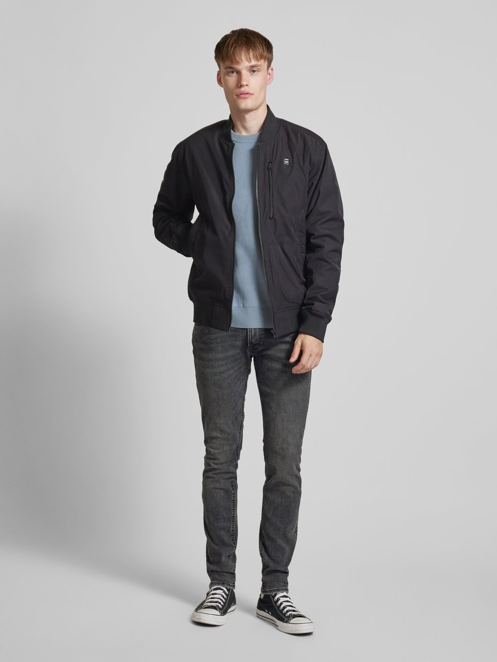 

Джинсы облегающего кроя с пятью карманами, модель «LIAM» Jack & Jones, антрацит
