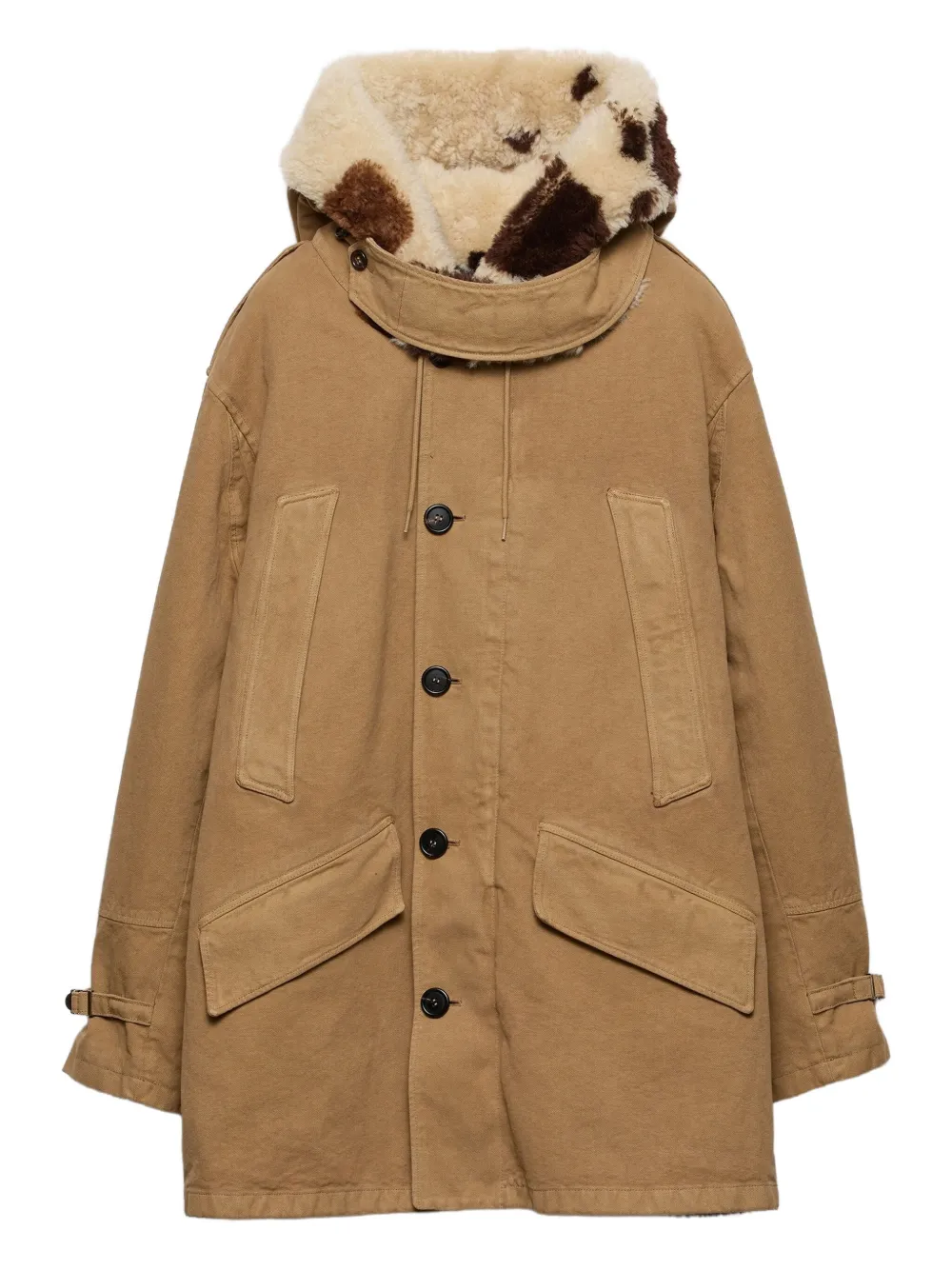 

Парка с капюшоном Prada, нейтральный