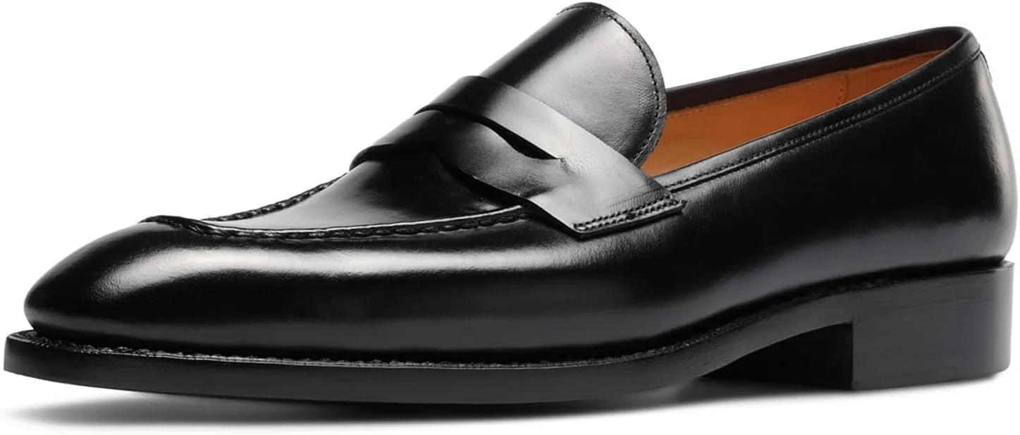 Лоферы из телячьей кожи, Loafers for Men, Black FIAVOM