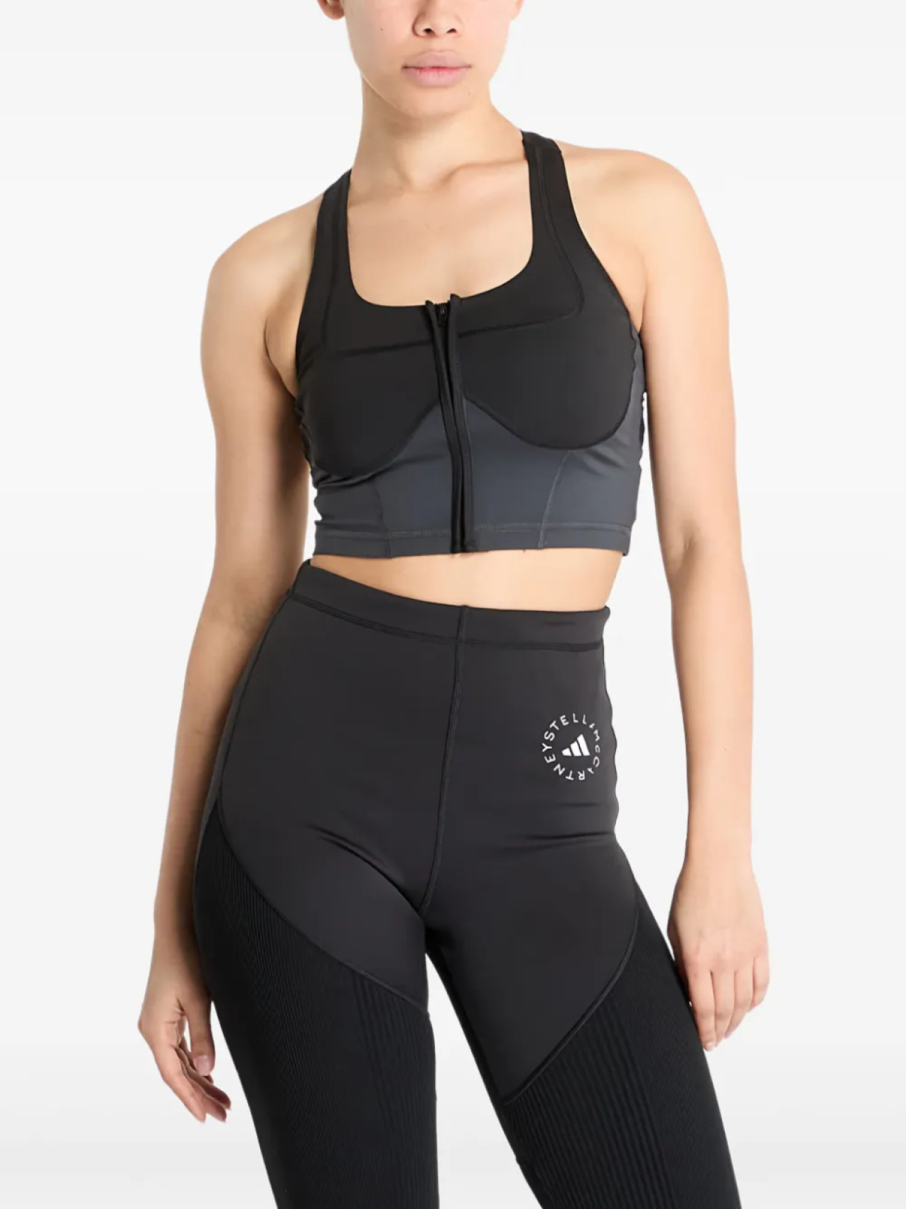 

Adidas by Stella McCartney топ с логотипом, черный