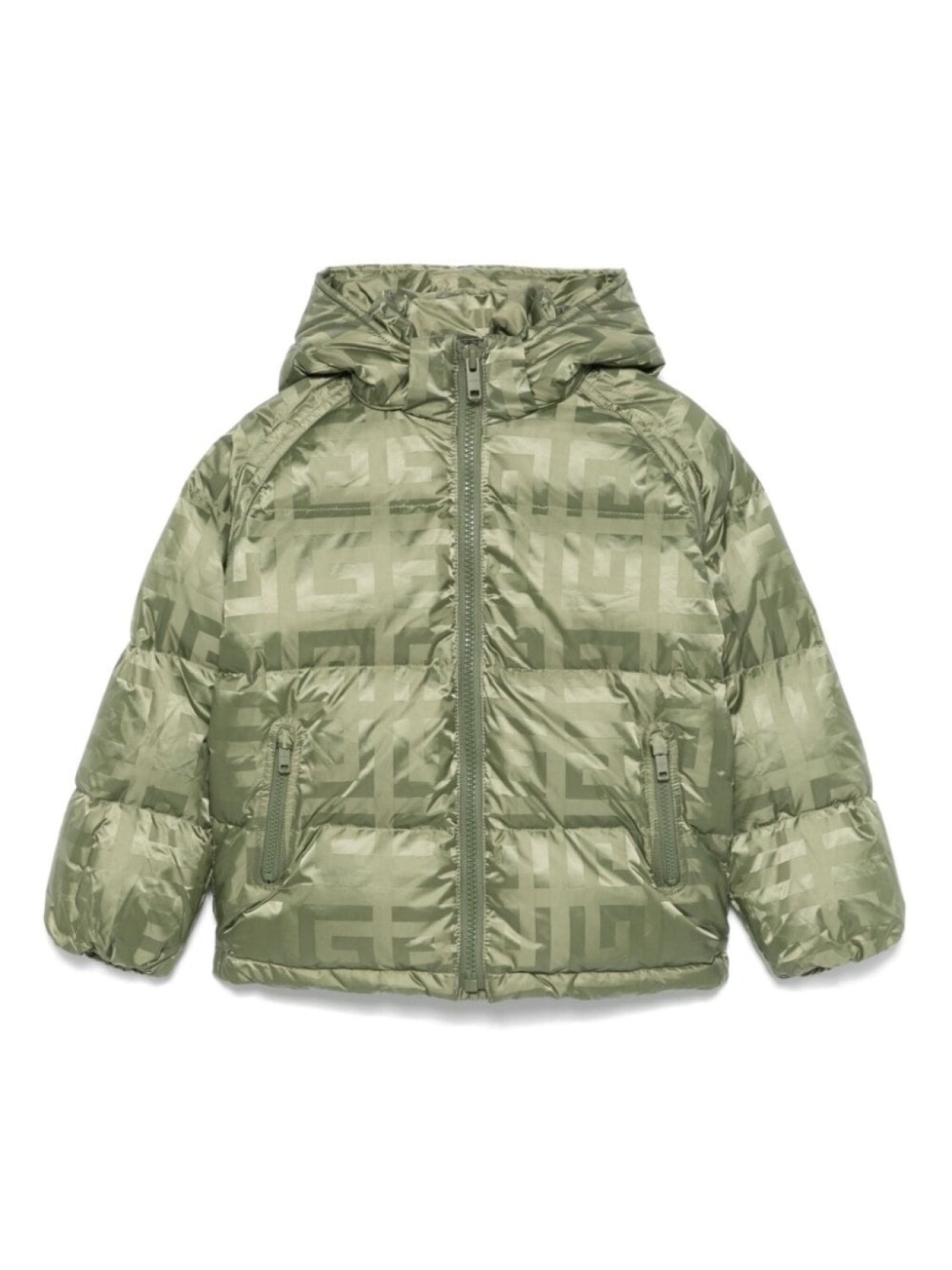 

Givenchy Kids пуховик с логотипом 4G, зеленый