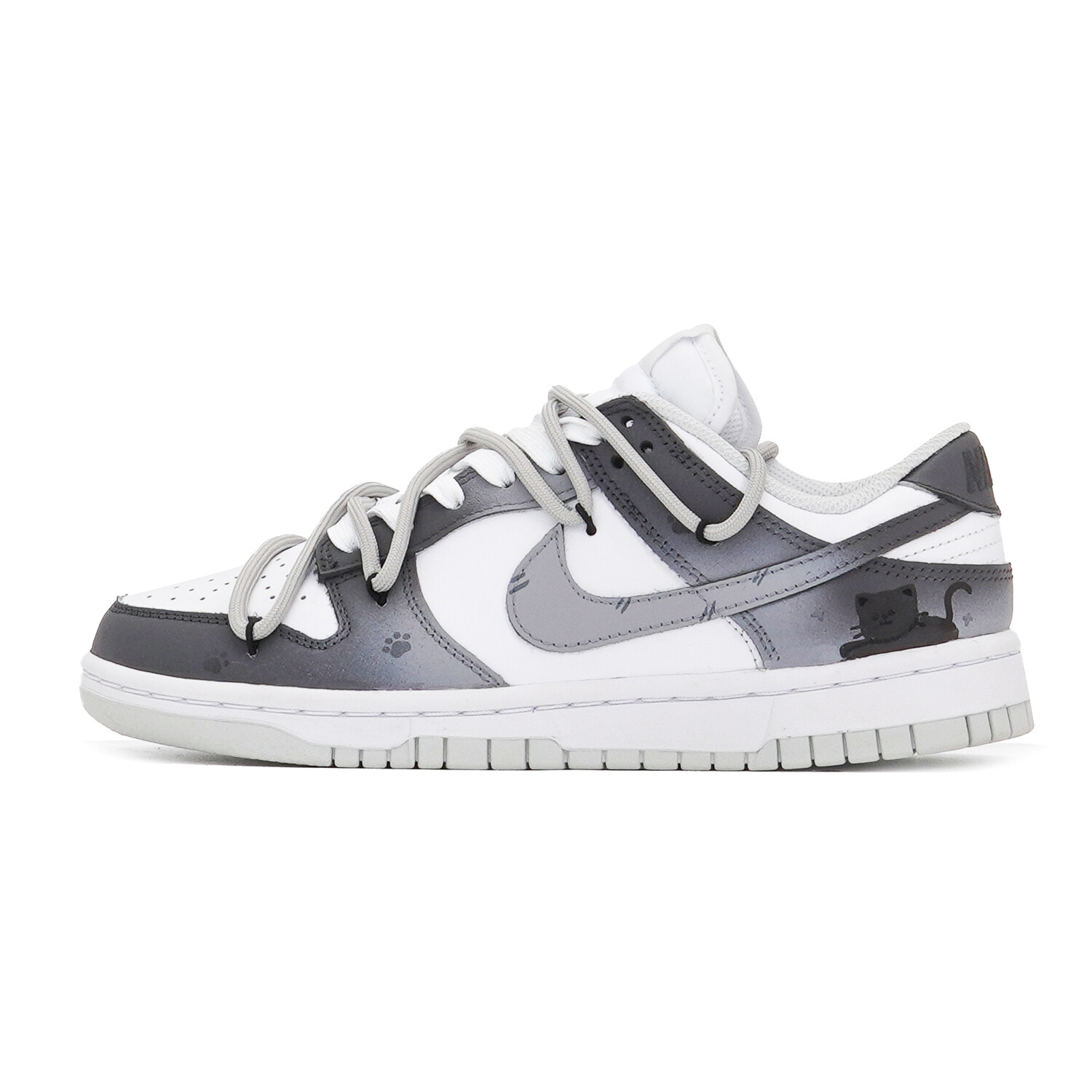 

Кроссовки Nike Dunk Skateboarding Shoes Women's Low-top Black/White, белый