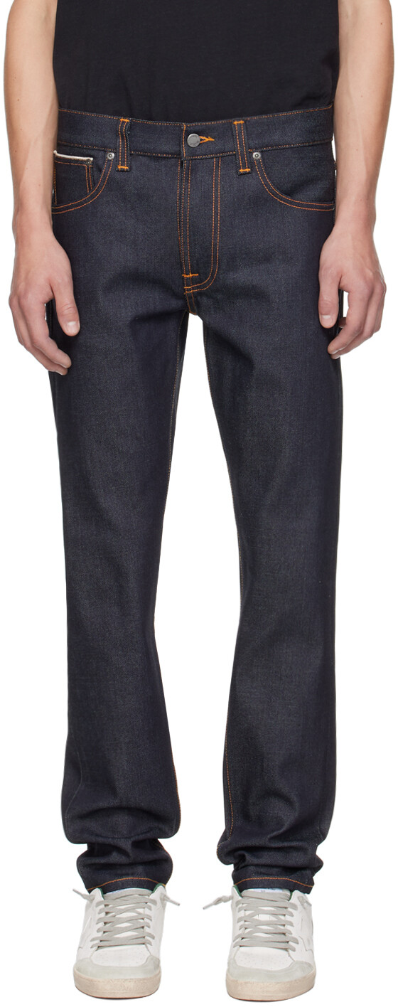 

Джинсы Dean цвета индиго Nudie Jeans, Dry Japan Selvage