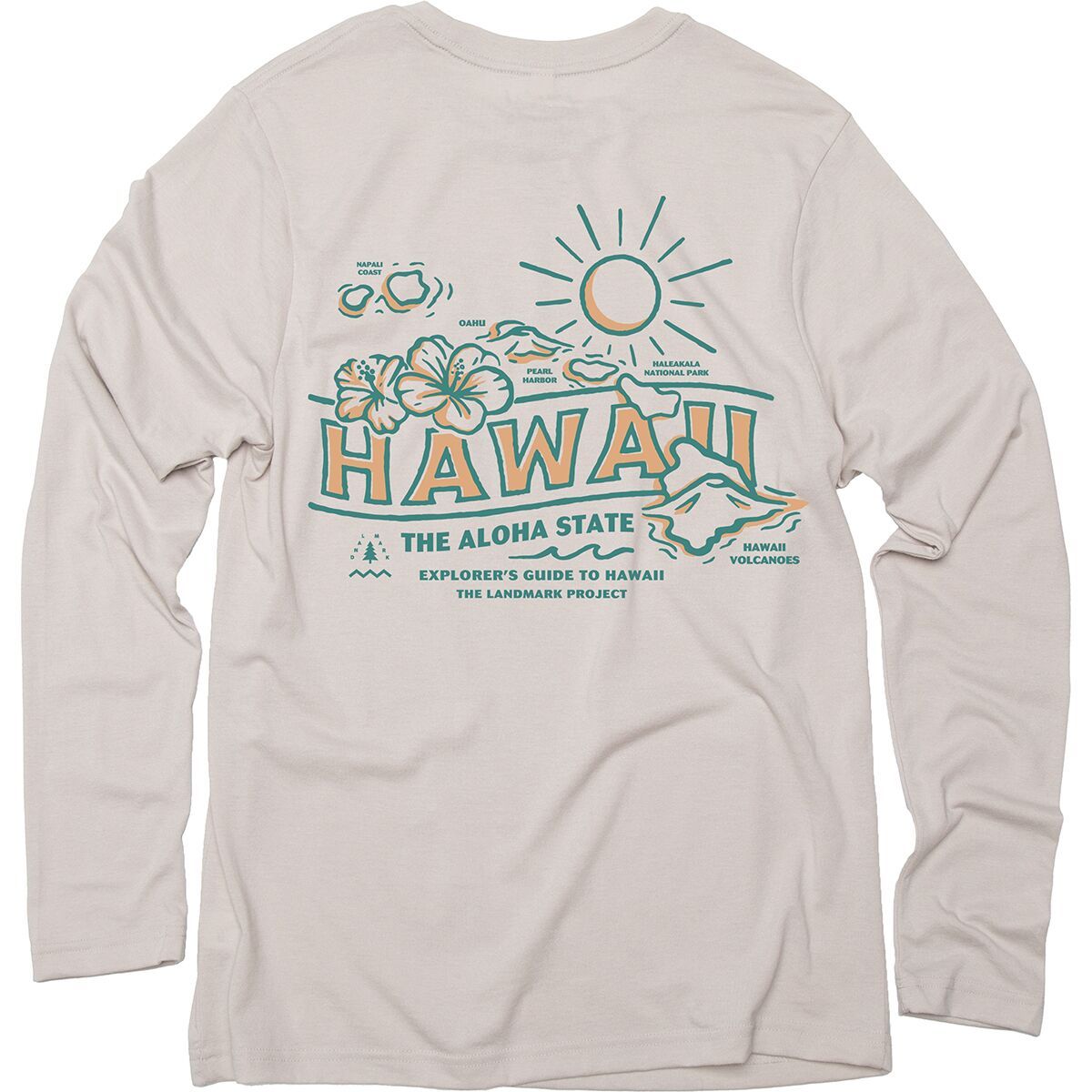 

Футболка с длинным рукавом и карманом Explore Hawaii Landmark Project, цвет dune