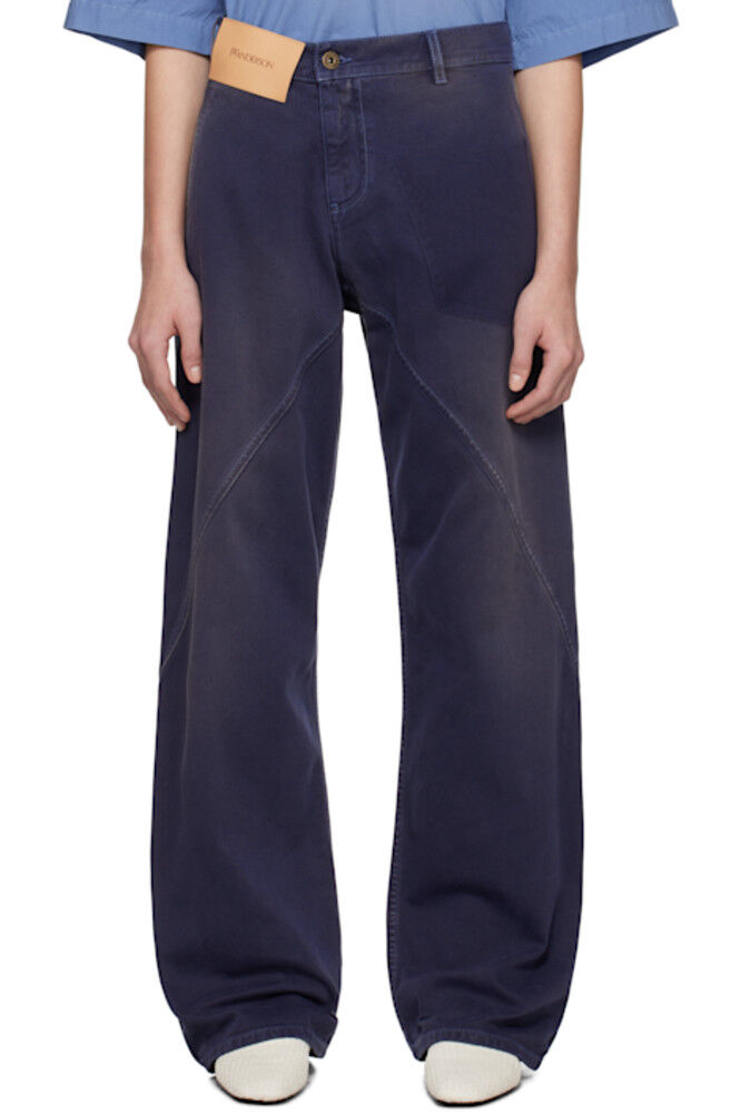 

Синие перекрученные джинсы Workwear JW Anderson