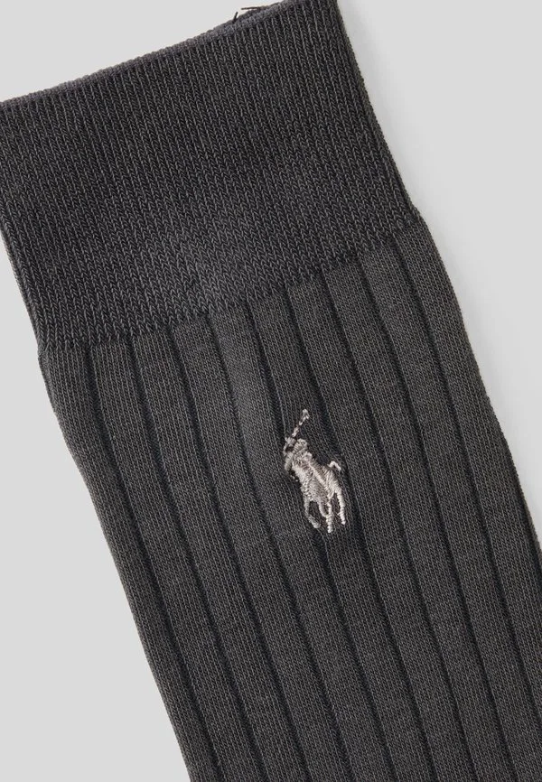 Египетские ребристые носки, одинарные носки Polo Ralph Lauren, Dark Grey — фото 2