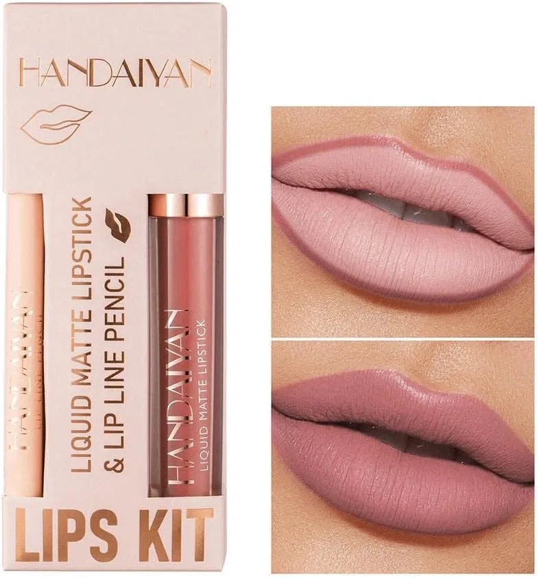 12-цветный набор карандашей для губ Matte Nude Brown RJSQAQE