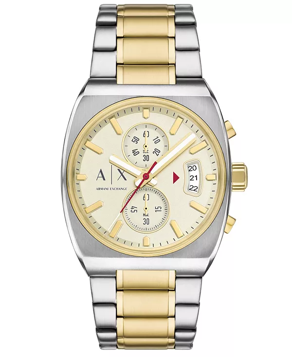 

Мужские кварцевые часы-хронограф из двухцветной нержавеющей стали, 40 мм A|X Armani Exchange, two-tone