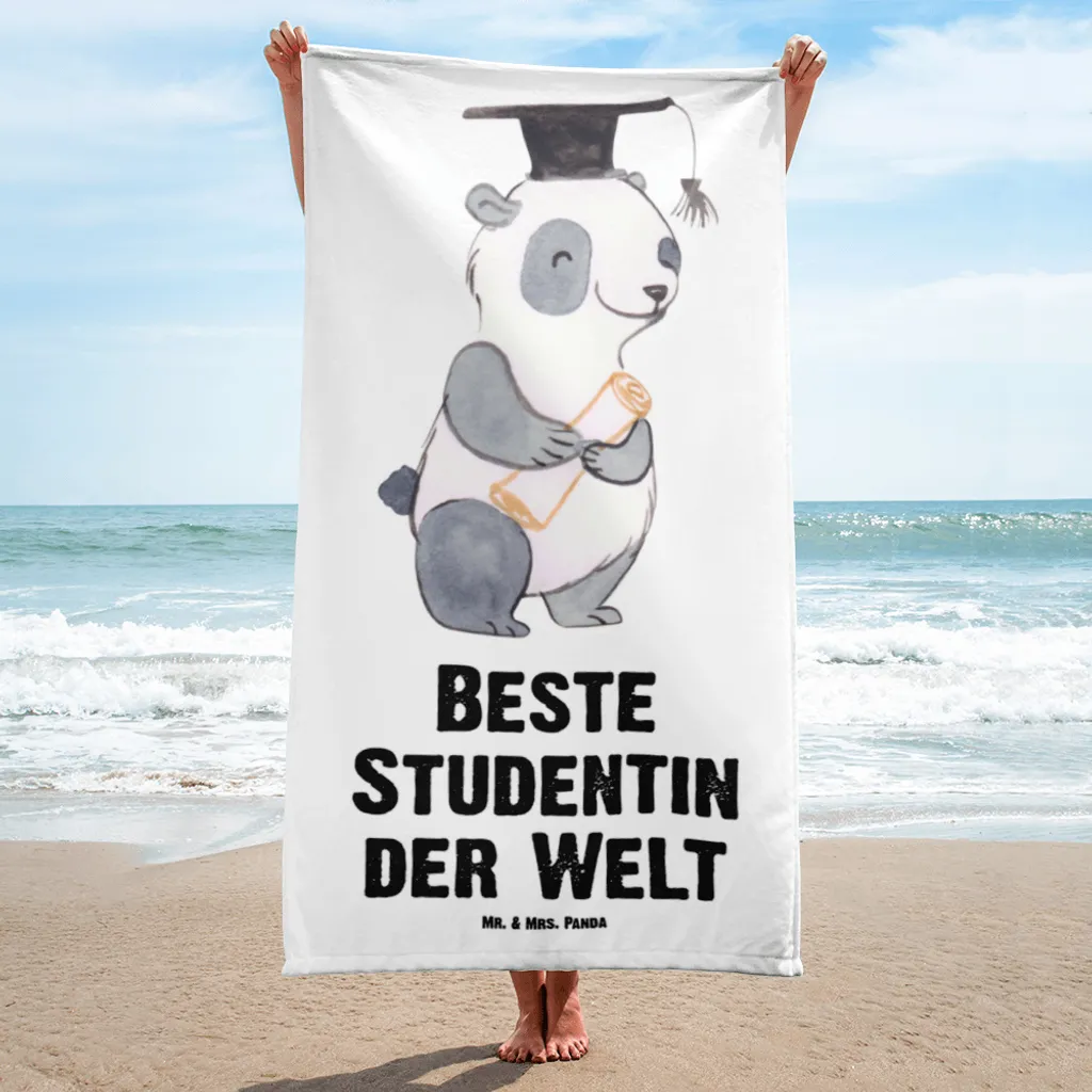 

Пляжное полотенце Mr. & Mrs. Panda, белый