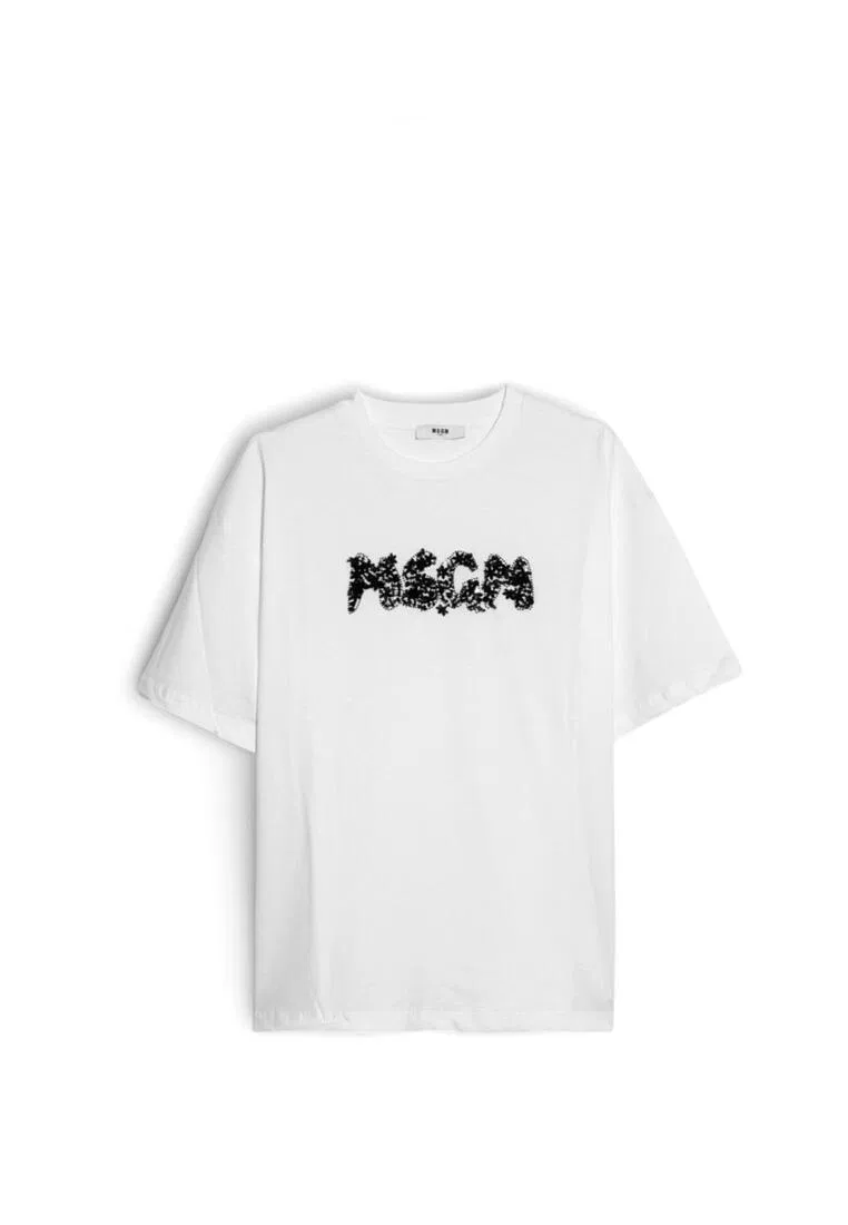 Футболка, хлопок, для детей Msgm, белый — фото 4