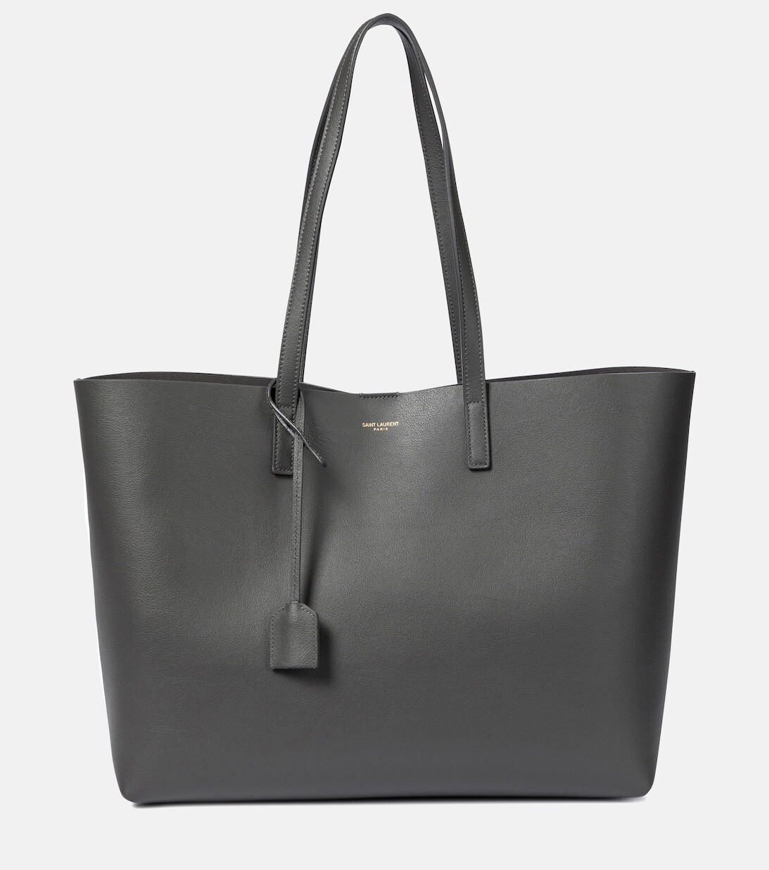 

Сумка с короткими ручками Shopping E/W Saint Laurent, серый