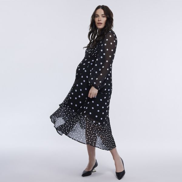 

Платье миди с запахом для беременных Motherhood, цвет mixed dot