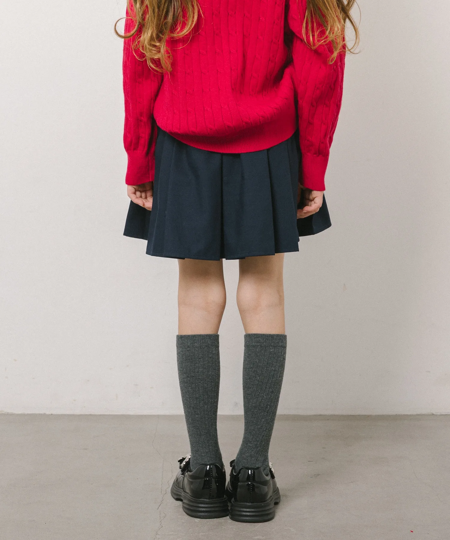 Юбка с внутренними шортами и поясом URBAN CHERRY Box Pleat Skirt синяя — фото 4