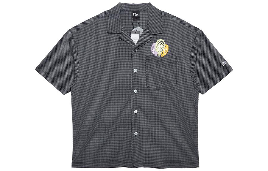 

New Era Рубашки унисекс, черные с отворотом, средней длины