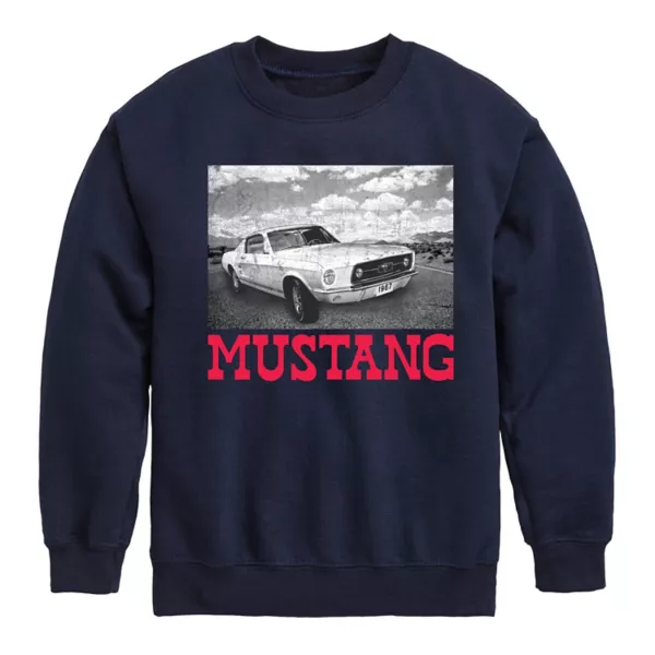 

Флисовая толстовка Ford Mustang Photoreal для мальчиков 8-20 лет Licensed Character, синий