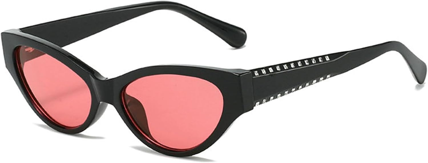 

Солнцезащитные очки COTIA в стиле ретро «кошачий глаз» для женщин и мужчин, модные, с маленькими дужками в форме «кошачьего глаза», украшенные бриллиантами, для активного отдыха, Red