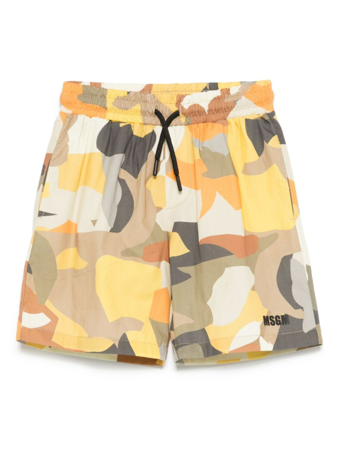 

Детские шорты-бермуды из поплина MSGM MSGM Kids, желтый