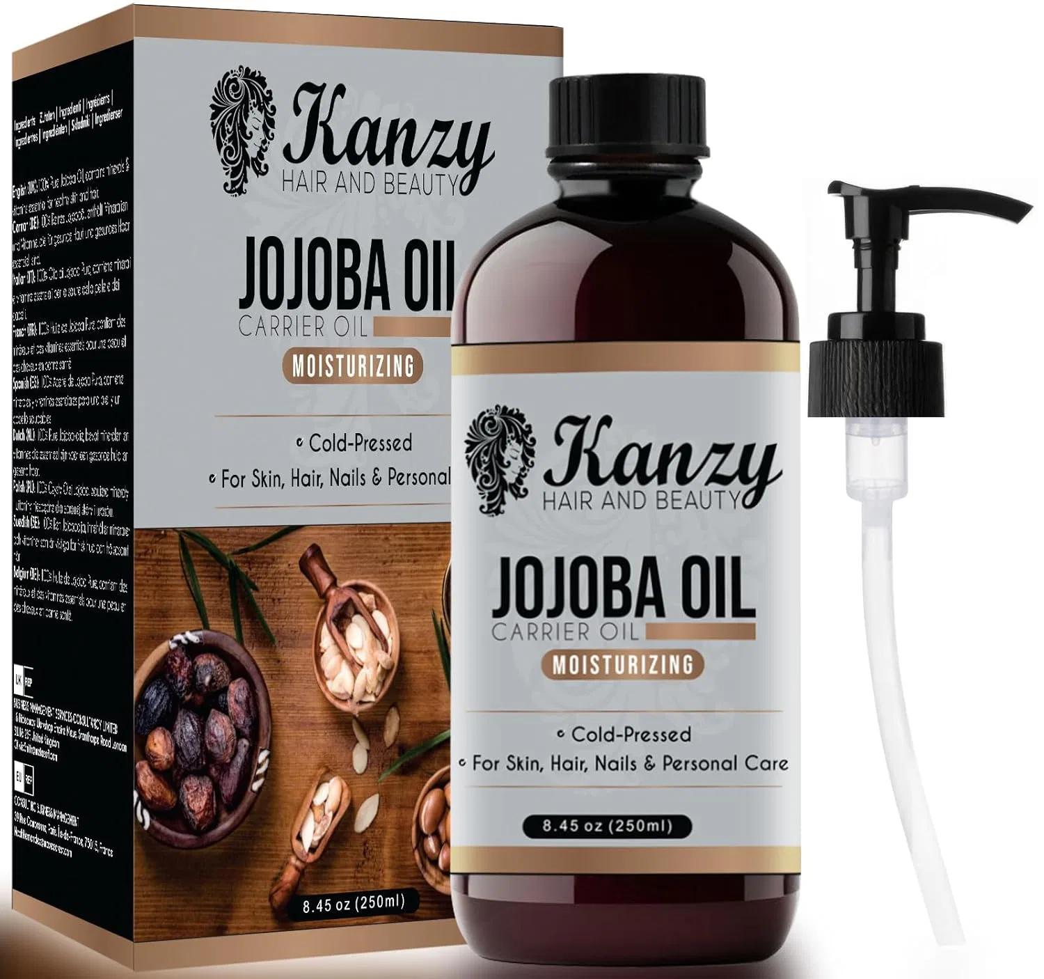 Масло жожоба Kanzy, 250 мл, холодного отжима Kanzy Hair And Beauty