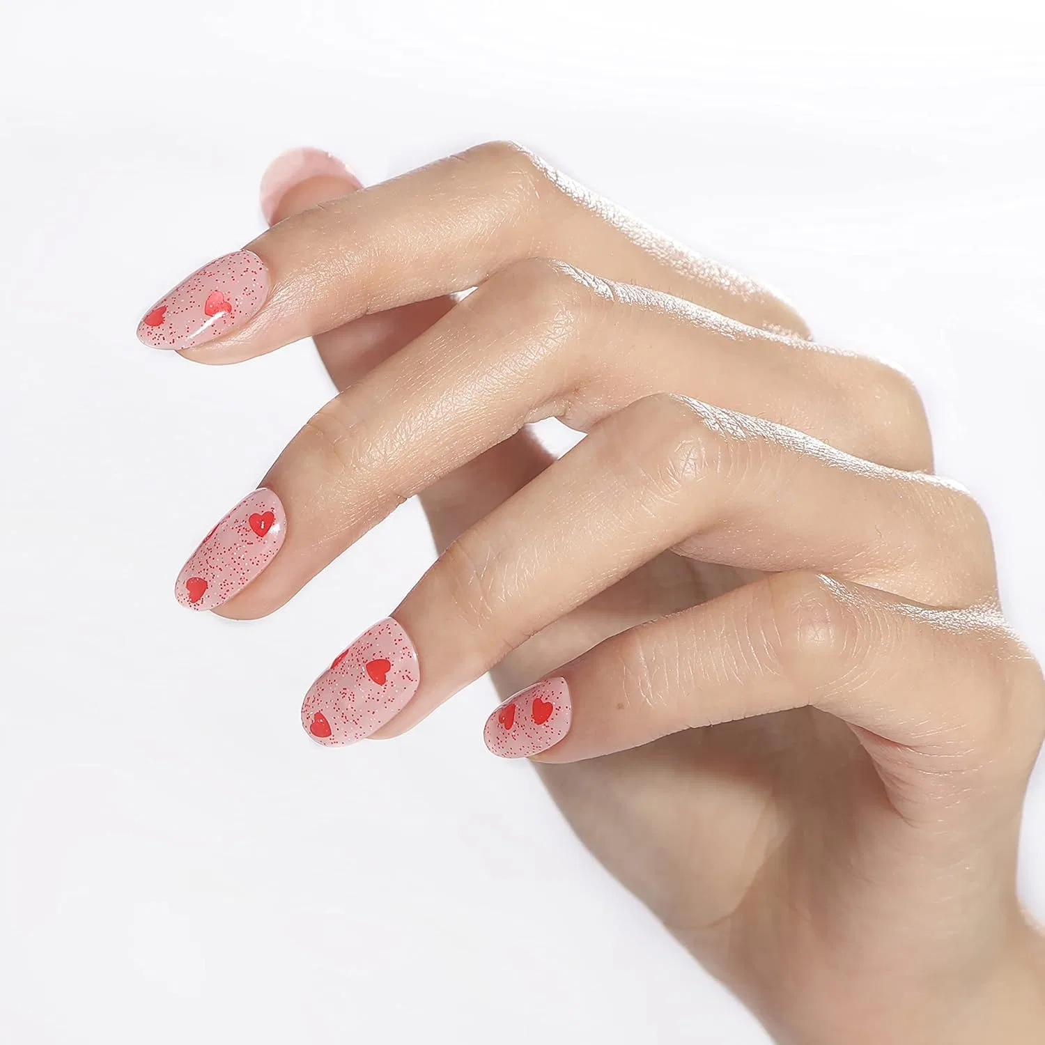 Гель-лак Bluesky «Queen of Hearts No Wipe» с красными блестками, 10 мл Bluesky, No Wipe Top Coat - Queen Of Hearts — фото 3