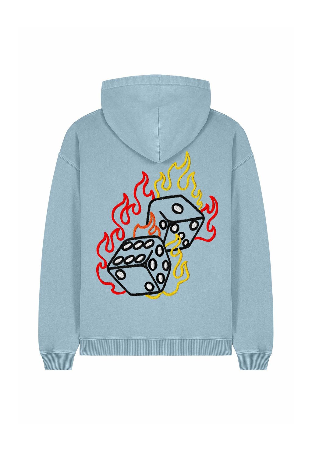 

Толстовка DICES BACK VINTAGE PRINT UNISEX HEAVYWEIGHT con cappuccio Mira Paris, светло-голубой
