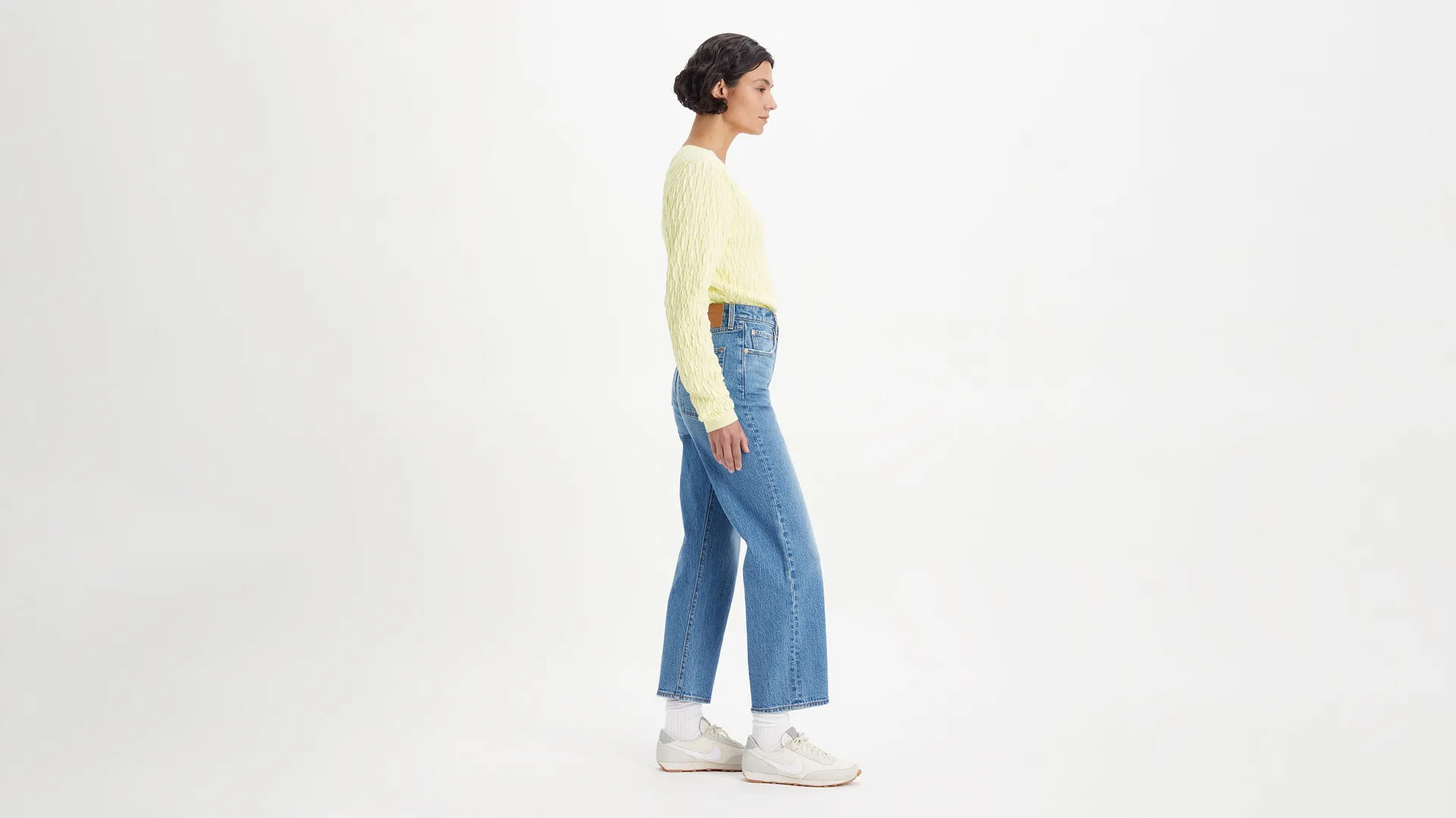 Прямые женские джинсы с эффектом реберной клетки Levi's, коричневый — фото 4