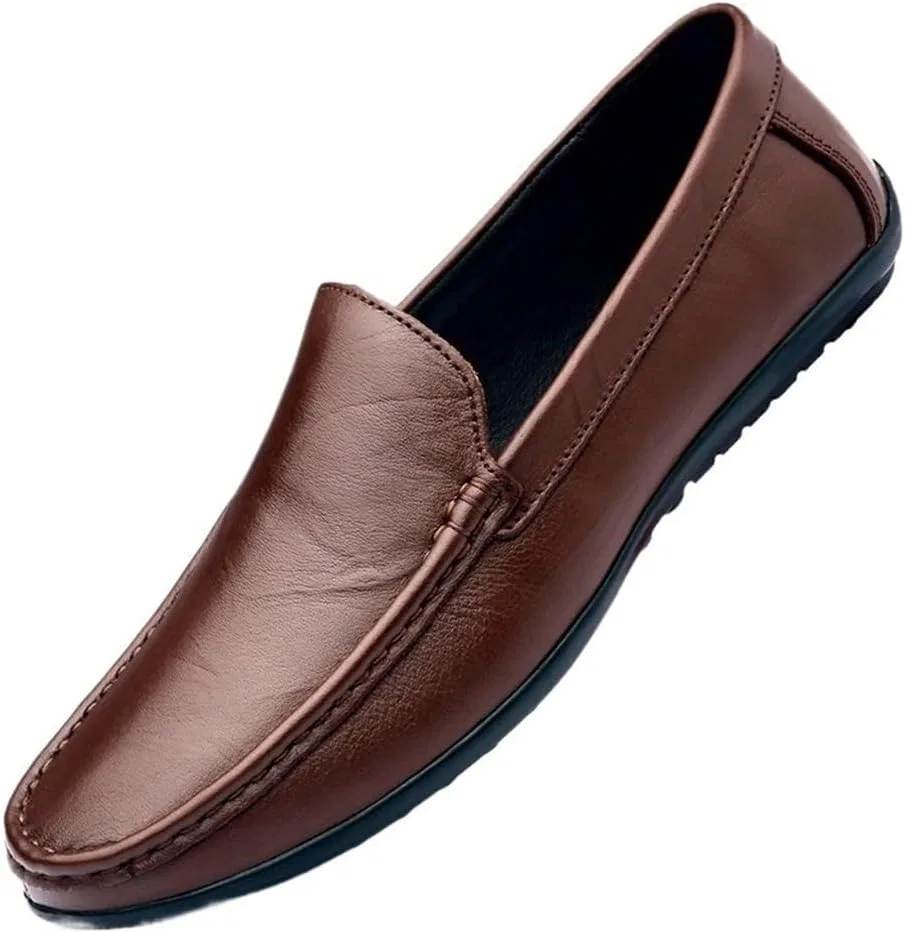 Лоферы кожаные, повседневные, Brown DHFIRUFSHLO