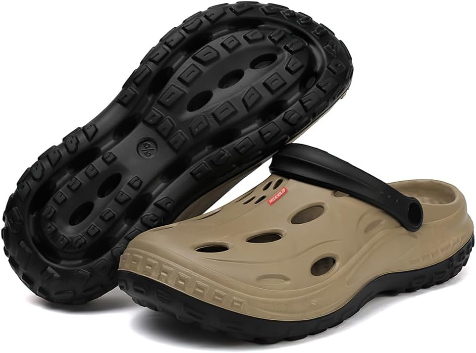 

Унисекс сабо с регулируемым размером, легкие цветные дырчатые сабо с мягкой подошвой - максимальный комфорт для сада, пляжа и прогулок на открытом воздухе летом Niddislip, хаки