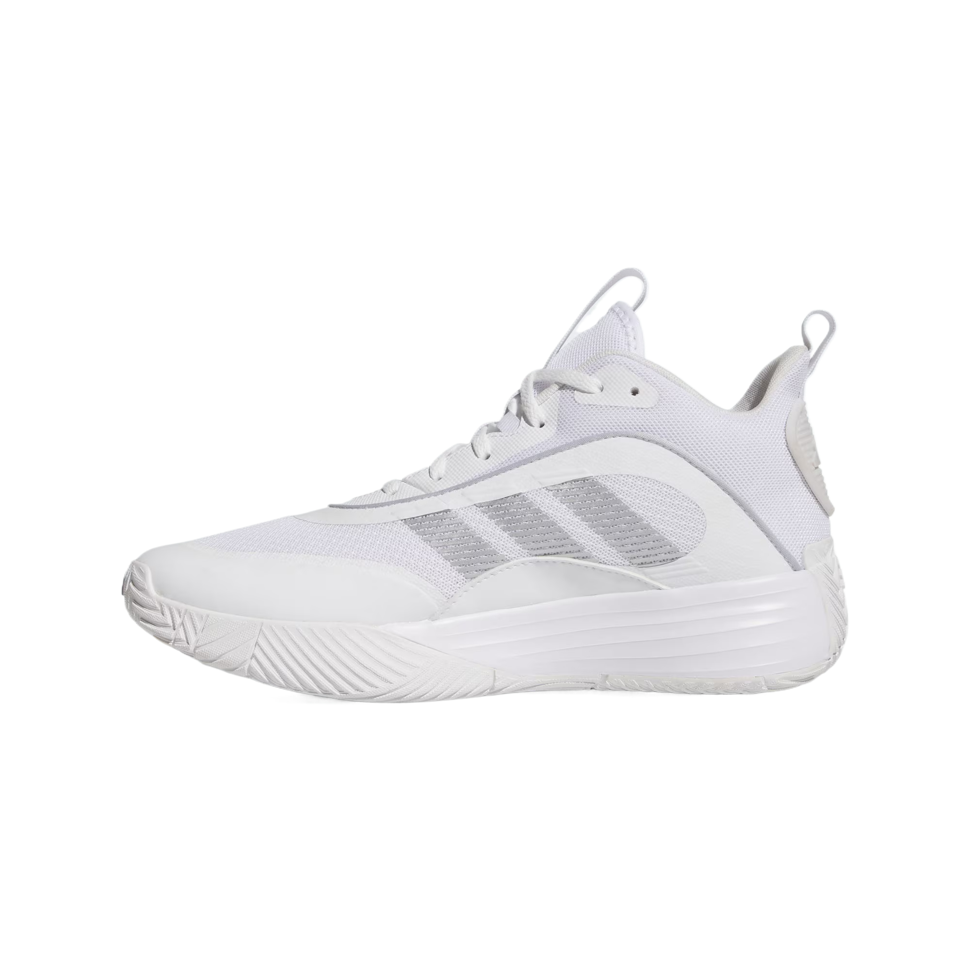 

Баскетбольные кроссовки OWN THE GAME 3 среднего размера для мужчин Adidas, White/Metallic Silver/Light Gray