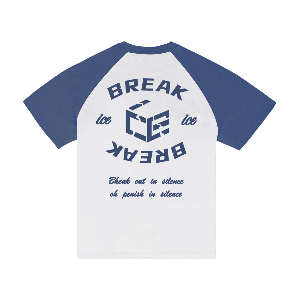 

LINING Футболка Unisex белая синяя, Синий, LINING Футболка Unisex белая синяя