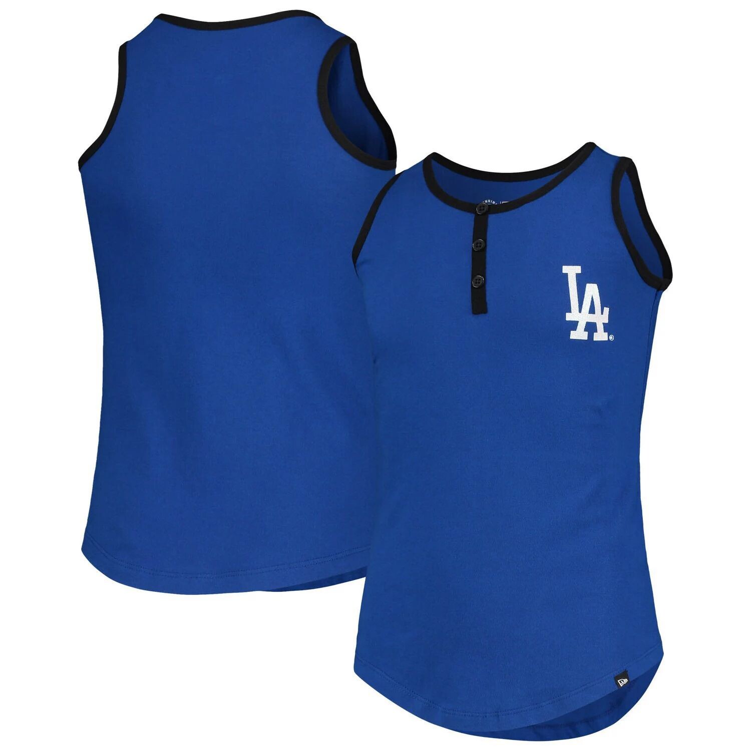 

Молодежная майка New Era Royal Los Angeles Dodgers Henley для девочек New Era
