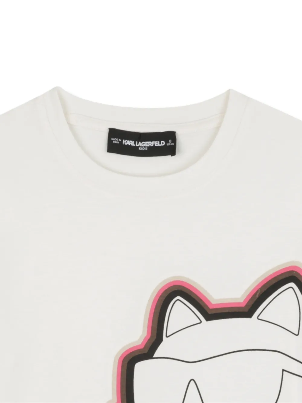 Футболка с принтом Choupette KARL LAGERFELD KIDS, белый — фото 3