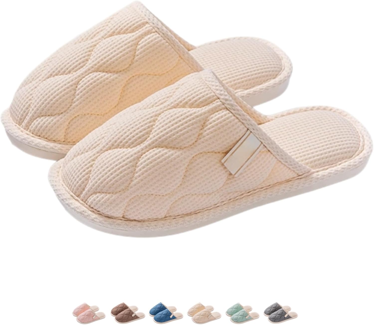 

Тапочки iwhgrmp Linen House для пары, легкие домашние тапочки с мягкой подошвой, комнатные тапочки, обувь с нескользящей подошвой, плюшевые хлопковые осенние тапочки, шлепанцы, теплые зимние тапочки для женщин и мужчин, слоновая кость