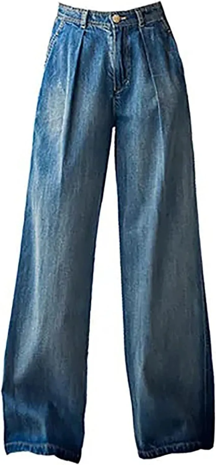 Багги джинсы для женщин loose floor denim pants — фото 2